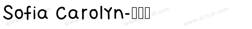 Sofia Carolyn字体转换